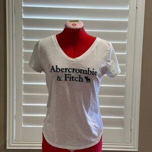 Abercrombie & Fitch White Crew Neck Tee